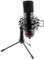 Plugger Microphone condensateur USB professionnel MUSB 20PLUS Cardioïde Noir. Streaming, Podcast Gaming Enregistrement voix pour PC Windows et Mac. Trépied, suspension et bonnette inclus. Plug & play.