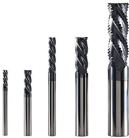 XYXXBB Fraise en Bout 4 cannelures Fraise CNC Fraise Fraise pour 50 HRC usinage d'ébauche en métal 6mm à 20mm ébauche en carbure Monobloc (Cutting Edge Length : P4C D12.0)