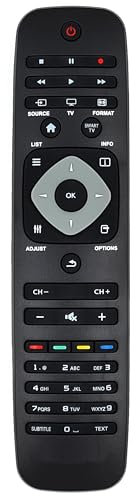 Alltro Black TV Remote Control for Philips LCD LED Smart TVs