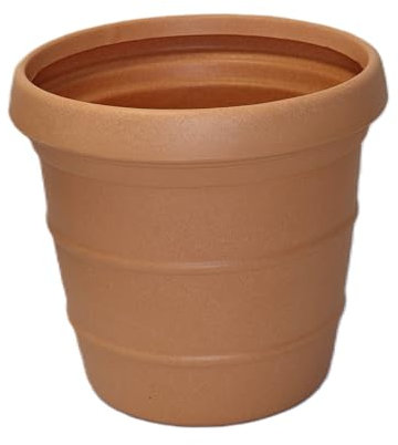 Trifibre | Classic Roto Moulded 66cm Heavy Duty Outdoor Planters (Terracotta) | Large Plastic Plant Pot 140L | Frost Proof & UV Resistant | Lightweight Outdoor Planter for Gardens, and Patios