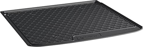 AROBA GL1521 Design Kofferraumwanne kompatibel mit Skoda Enyaq ab BJ. 04.2021> für hohen Ladeboden Kofferraummatte passgenau mit erhöhtem Rand Farbe schwarz
