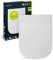 aquaSu® WC-Sitz Tamia für Geberit Smyle Square, Renova Plan | Toilettensitz Absenkautomatik | Duroplast | Take-Off & Top-Fix | Überlappend | Edelstahlscharnier | Made in EU | Weiß | 40753 3