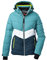 Killtec Damen Ksw 1 Wmn Ski Qltd Jckt Winterjacke Jacke in Daunenoptik mit abzippbarer Kapuze und Schneefang, dunkel türkis, 42 EU