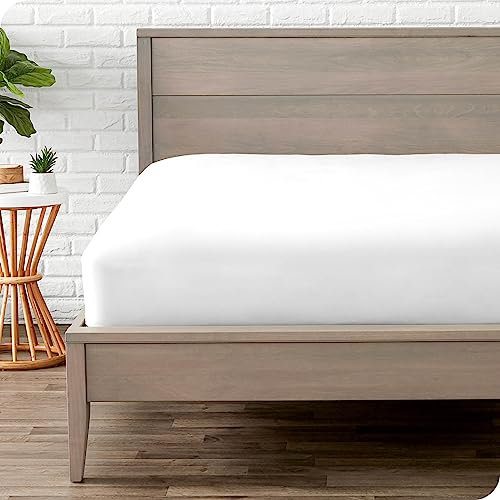 Bare Home - Spannbettlaken 180 x 200 cm - Doppelt gebürstete Polyester-Mikrofaser - 30 cm Tiefe Tasche - Oeko-TEX Standard 100, 180 x 200, Weiß