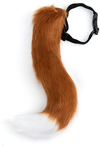 DRESHOW Fuchspelzschwanz Cosplay Kostüm Party Super riesiger flauschiger Schwanz für Damen
