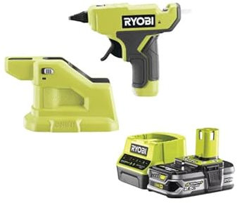 Confezione RYOBI Pistola per colla 18V OnePlus RGLM18-0 - 1 Batteria 2,5Ah - 1 Caricatore rapido RC18120-125