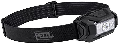 PETZL - Stirnlampe ARIA 1 RGB - 350 Lumen, Schwarz, Mit drei AAA-/LR03-Batterien gelieferte