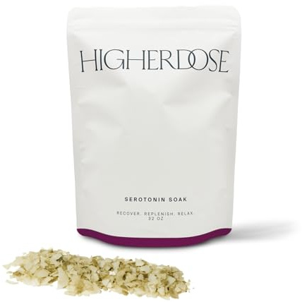HigherDOSE Serotonin Soak Magnesium Bath Salts, Stress Relief, 32 Oz