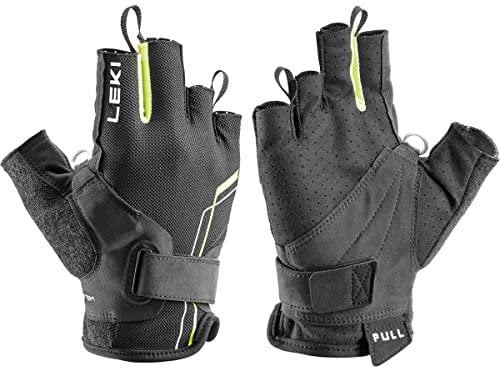 LEKI Nordic Breeze Shark Short Handschuhe, Black-Yellow-White, EU 9