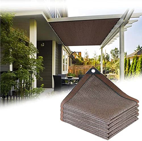 Red de Sombra Marron Malla de Sombreo con Ojales para Colgar, 90% Malla Sombreado, Pérgola Portátil para Exterior Patio Jardín 2x2m, 2x4m, 3x3m, 3x6m, 4x4m, 4x6m, 5x5m, 6x8m Toldo Parasol ( Color : Na