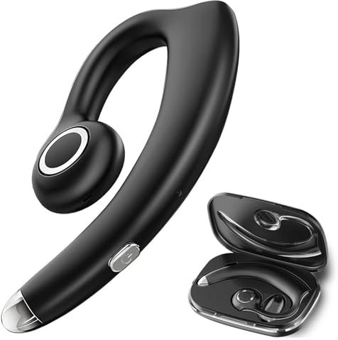 ESSONIO Freisprechanlage Bluetooth Ohr Headset Freisprecheinrichtung Für Auto Knochenschall Kopfhörer Mit Mikrofon Ergonomisches wasserdichte Business büro FahrtenVideos und Spiele-Apps