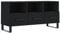 vidaXL TV Schrank, Fernsehschrank mit 3 Schubladen, Fernsehtisch für Wohnzimmer, Lowboard Sideboard TV Ständer TV Gerät, Schwarz Holzwerkstoff