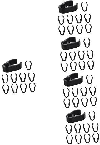 ABOOFAN 50pcs Microphone Cable Holder Clips for Mic Cable Clamps Plastic Cord Clips Mic Cord Clamp for Gaming and Organization