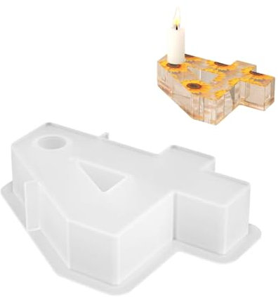 MisFun Zahlen Kerzenständer Silikonform, Silikonformen Gießformen, Silikonform Adventszahlen 3D, DIY Handgefertigte Kerzenhalter Formen, für Kerzenständer Tablett, Dekoration Esstisch Mittelstück(4)