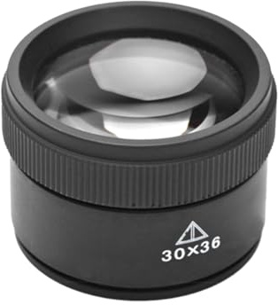 Haopeuk 30-Fache 36-Mm-Lupe für Präzisionsarbeiten, K9-Lupe mit Optischer Linse, Uhrenlupe, Tragbare Münzlupe