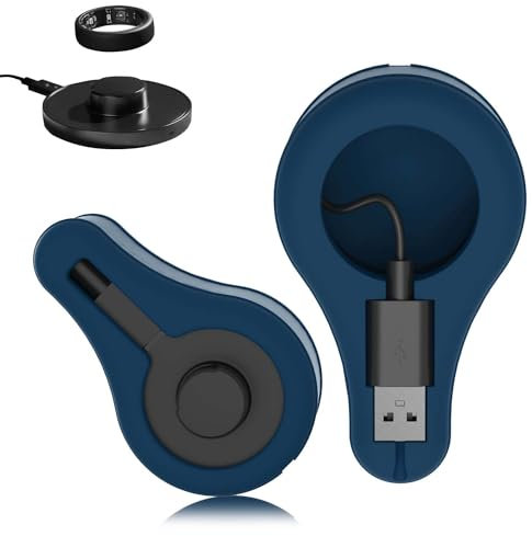 Nimuw Oura Ring Gen3 Ladehülle für 6/7/8/9/10/11/12/13 Größe, weiches Silikon, kratzfeste Schutzhülle für Oura Ring Gen3 Ladestation und USB-C-Kabelaufbewahrung (blau)