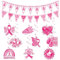 Décorations Octobre Rose - Bannière et Accessoires pour Mois de Sensibilisation au Cancer du Sein - Ruban Rose pour Femme