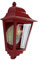 Licht-Erlebnisse Außenlampe Wand Aluminium E27 IP44 Rot H: 32,5 cm B: 19 cm Rustikal GRACIE Wandlampe außen Haus Hof Außenleuchte Balkon Eingang