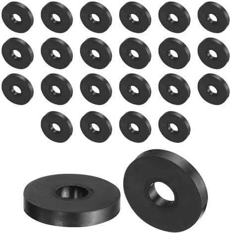 QUARKZMAN 24 piezas Espaciadores de Goma 30mm OD 10mm ID 5mm de Altura Espaciador de Goma Redondo Antivibración Arandelas de Goma Gruesas para Accesorios de Hogar y Coche