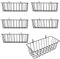 NAMYEUT 6 unidades de rejilla de pared de metal negro, 25 x 13 x 9 cm, cesta de rejilla con ganchos, estantería para rejilla de pared, cesta de alambre de pared, cesta de alambre para estantería,