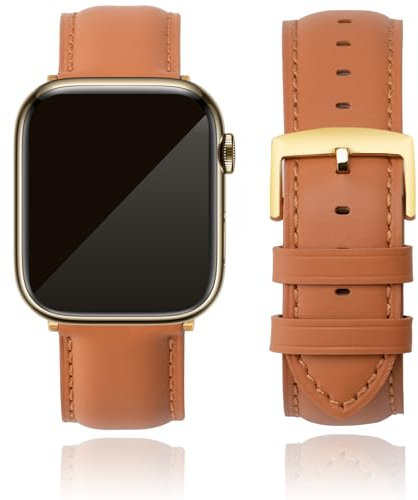 CORROPELLE Leather Watch Straps Compatible with Apple Watch 42mm 41mm 40mm 38mm for Men Women, Top Grain Genuine Leather Straps Replacement Band for iWatch Series 10 9 8 7 6 5 4 3 2 1 SE2 SE