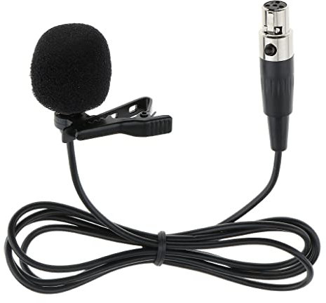 Lavalier - Microfono a tubo sottovuoto MINI XLR a 4 pin, nero
