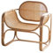 yixinzi-2024 Rattan-Akzentstuhl Rattan-Sessel for Wohnzimmer und Schlafzimmer, Terrassen-Rattanstuhl, natürliches Gestell, Freizeitstuhl for draußen und drinnen Sessel(Natural)