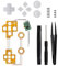 DBEIXIWEI Durable 6 couleurs Manette de jeu LED II Kit d'éclairage avec outils de démontage pour PS4