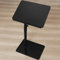 YUHFERA Sofa Armrest Tray Table for Couch - 360° Swivel Height Adjustable End Desk for Small Spaces, Snack Side Table for Bed or Chair with Phone & Tablet Slot (Black,Angle Adjustable)