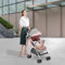 Passeggino leggero e compatto da 0 mesi a 4 anni, capacità di carico massima di 25 kg, passeggino pieghevole, schienale reclinabile, pieghevole automatico in 1 passo, canopy-C-rosa