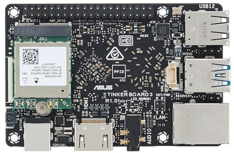 youyeetoo Tinker Board 3/3S, 2GB/4GB LPDDR4X RAM,0GB/16GB eMMC, RK3566, 1TOPS NPU, Credit-Card Sized SBC (Tinker Board 3,4GB RAM)