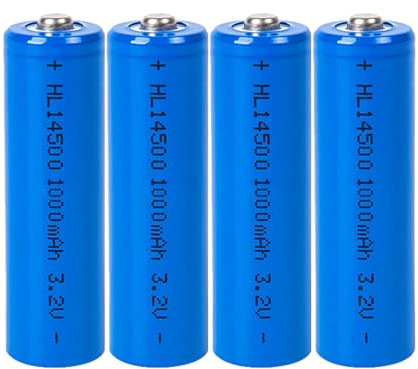 3.2V Solar Battery 3.2V AA Batteries LiFePO4 1000mah Rechargeable Batteries for Solar Lights,Flashlight,Wall Lantern 4 Pack (3.2V)