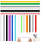 18 Stück Gummibänder Breit, 14cm, 20cm, 30cm Silikon Handtuchbänder Strand, Bunte Gummiringe Groß, Elastische Strandtuchhalter Band für Strandstuhl, Bücher, Bürobedarf