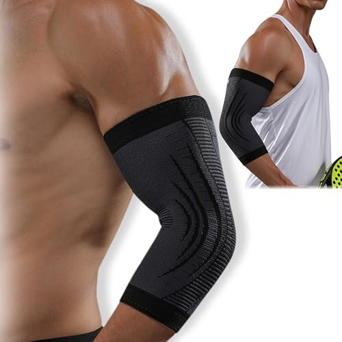 NEO X-PRO Codera Epicondilitis Hombre y Mujer – Compresión para Codo Tenista y Golfista – Banda, Cincha y Brazalete para Tendinitis – Codera Deportiva – Soporte Codo – Padel y MTB (Negro, M)