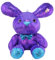 BEMIRO Osterhase Plüschtier groß – 90 cm (60 cm sitzend) – Mit Schlaufe & glitzernden Kunststoffaugen – Zum Kuscheln & Dekorieren (Lila)