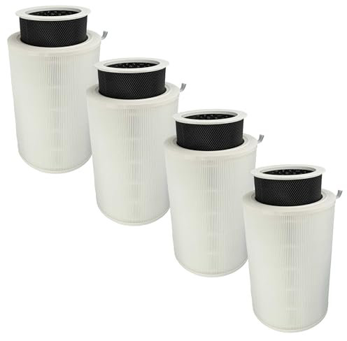 vhbw 4x filtro aria compatibile con Xiaomi Mi Air Purifier 3 purificatore d'aria - filtro combinato prefiltro + HEPA + carbone attivo
