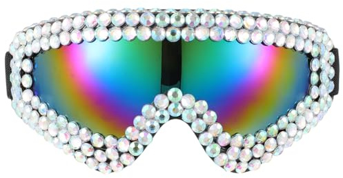 Holibanna Retro Disco Sonnenbrille Party Brille Kreativ jeweled brillen Glitzer Strass Sonnenbrille Damen für Halloween Damen Herren 70er 80er Jahre Outfit Zubehör