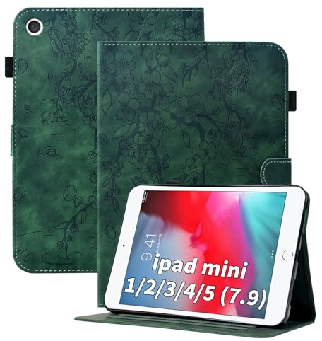 Cicili Hülle für iPad mini 5. 4. 3. 2. 1. Generation, Flip Case Cover für iPad mini 7,9 Zoll Tablet Folio Schutzhülle Ständer PU Lederhülle - Grüner