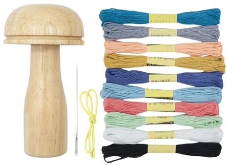 Stopfpilz Holz, Stopfpilz für Sockenstopfen und Kleidungsreparatur, Ideal für DIY Handnähen und Strickarbeiten, Nachhaltige Lösung für Mütter und Anfänger
