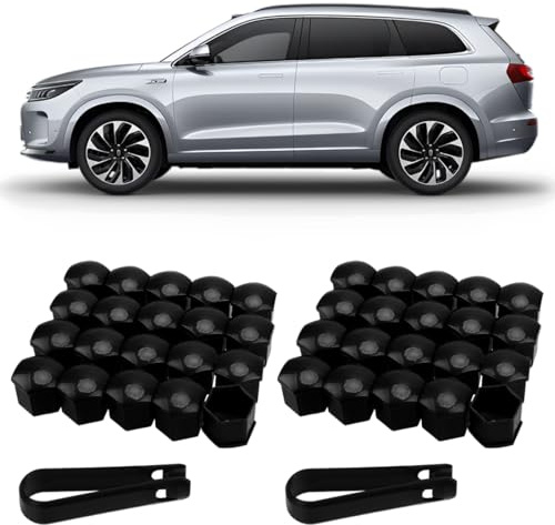 BAHME 20 Pcs cache ecrou, Cache Ecrou 17mm, Cache Ecrou, Cache Boulon, Capuchon Ecrou, C Ache-écrous de Roue de Voiture pour Automobile, C Ache-écrou de Roue pour Automobile avec Outil Demontage