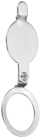 sourcing map Door Peep Hole Cover, OD 18.5mm ID 14mm Viewer Cover Door Peephole Privacy Security Metal for Peep Holes Home Office Hotel Travel Apartment, Round, Silver