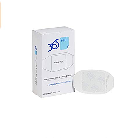 365 Transparent Film Dressing 6 x 7 cm - Pack of 100 (Ref 36590007)