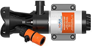Seaflo Macerador RV 12v con Adaptador de Bayoneta y Salida de Manguera de jardín