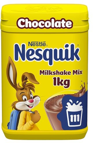 Nesquik Chocolate Flavoured Milkshake Powder, with Vitamin C & D, 1kg Tub (Pack of 1)
