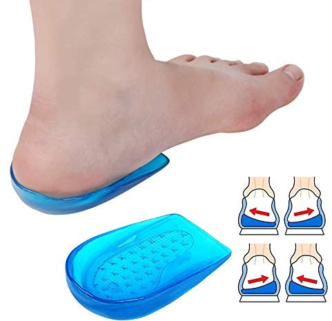 Haofy Solette Ortopediche in Gel, Sollevatore a Cuneo a 1 Paia per Tallone O / X, Correttori del Tallone in Silicone per Supinazione e Pronazione, Supporto per Tallone per Donna e Uomo