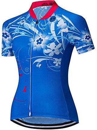 Maglia da mountain bike da donna, in jersey da ciclismo, comoda e ad asciugatura rapida - Rosa -