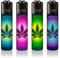 sunmondo Clipper® Feuerzeuge 4er Set: Flash Leaves #2