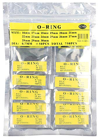 Uhrendichtungen, Gummi-Unterlegscheiben-Set Set Uhrenzubehör Uhr O-Ring, für Watch Shop Uhrendichtungen 0.7mm suit waterproof ring