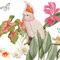 anna wand – Selbstklebende Bordüre/Borte/Wandbordüre „Paradies” Blumen Pflanzen Tiere Vögel – Mehrfarbig aus Weiss – 450 x 11.5 cm – Made in Germany