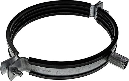 Vent Systems Collier de serrage de 125 mm de diamètre pour tous les types de ventilation, canaux ronds et droits au mur ou au plafond. Avec caoutchouc pour la réduction du bruit